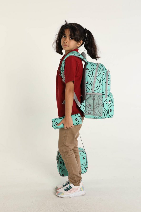 Superbag Okul Çantası 3Lü Set Smile Su Yeşili - 8