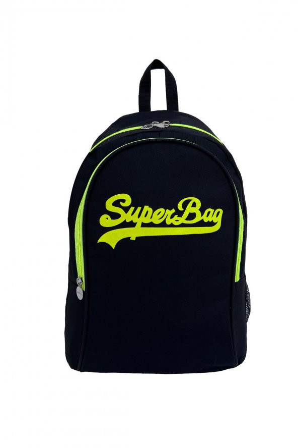 Superbag Sırt Çantası Siyah&Fosforlu Sarı