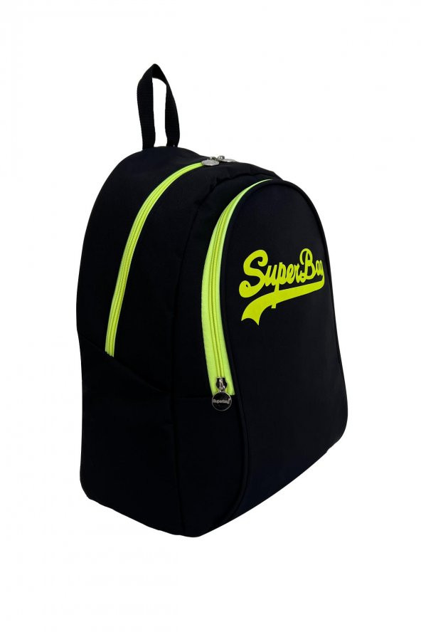 Superbag Sırt Çantası Siyah&Fosforlu Sarı - 2