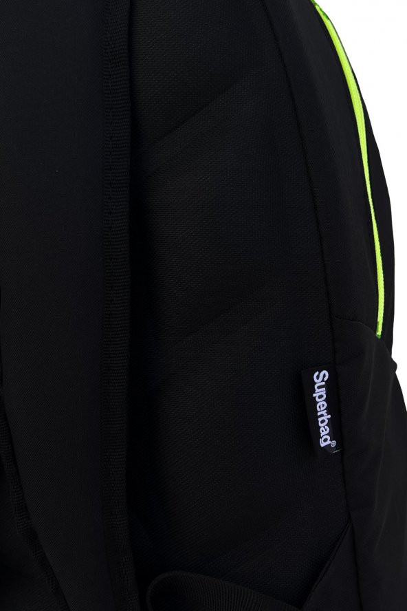 Superbag Sırt Çantası Siyah&Fosforlu Sarı - 5