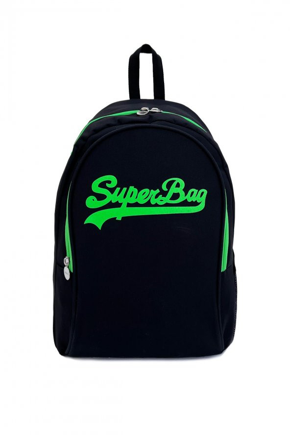 Superbag Sırt Çantası Siyah&Fosforlu Yeşil