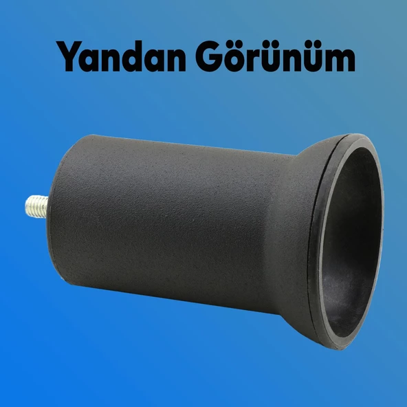 Mobilya Koltuk Kanepe Baza Çekyat Yükseltme Metal Ince Diş M8 Siyah Ayağı Ayakları 10 Cm 4 Adet - 3