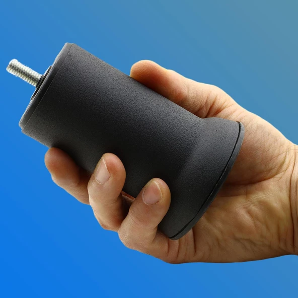 Mobilya Koltuk Kanepe Baza Çekyat Yükseltme Metal Ince Diş M8 Siyah Ayağı Ayakları 10 Cm 4 Adet - 5