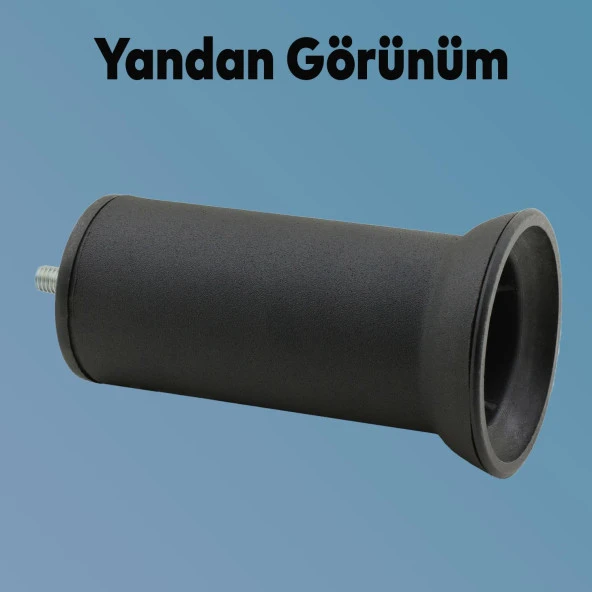 Mobilya Baza Kanepe Koltuk Çekyat Yükseltme Ayağı Ince Diş M8 Siyah Metal Ayakları 12cm 8 Adet - 3