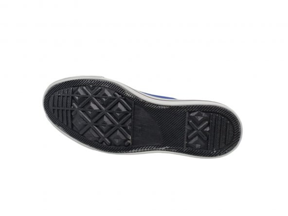 Uniseks Mavi Bağcıklı Keten Ayakkabı - Resim 5