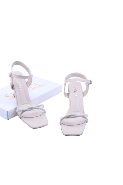 Subaşı 2884 Kadın 9 Cm Topuklu Taşlı Açık Abiye Ayakkabı - Resim 12