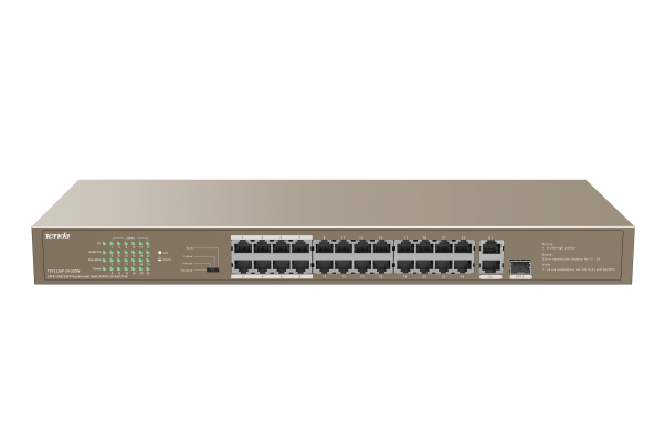 tef1126p-24-250w 24port 10/100 yönetilemez poe swıtch - 2