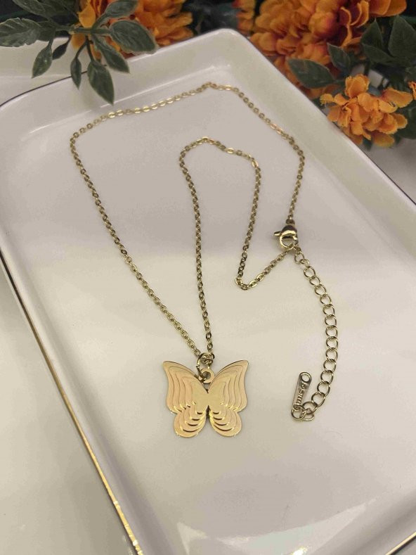 Aksesuar Çarşısı Kelebek Katmanlı Kolye ürün görseli