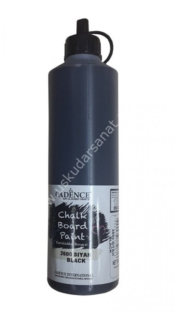 Cadence Chalk Board Paint Karatahta Boyası 750ml Black 2600 ürün görseli 1