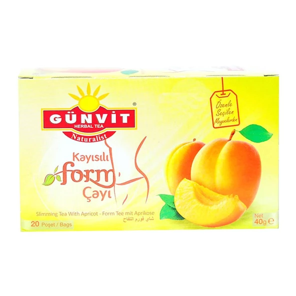 Günvit Naturalist Kayısılı Form Bitki Süzen Poşet Çay 20 x 2 Gr - 2