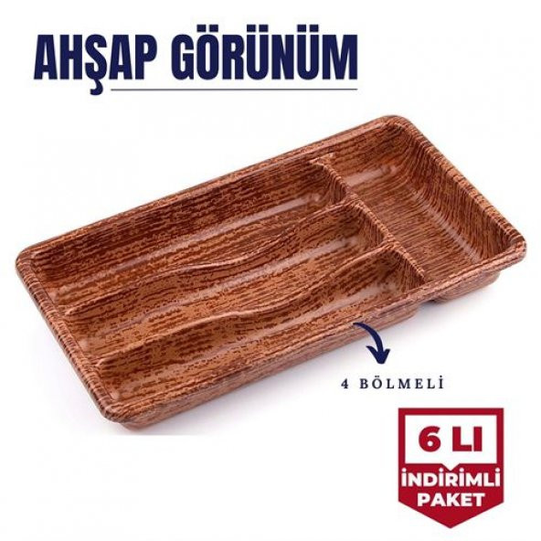 TransForMacion 6 Adet Vielles Vignes 4 Bölmeli Çekmece İçi Kaşıklık 717500 - 2