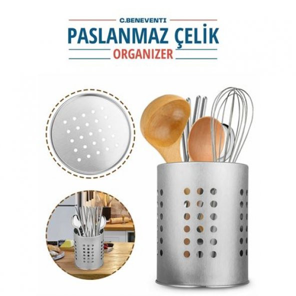 TransForMacion C.Beneventi Paslanmaz Çelik Mutfak Gereçleri Organizer 716543 - 2