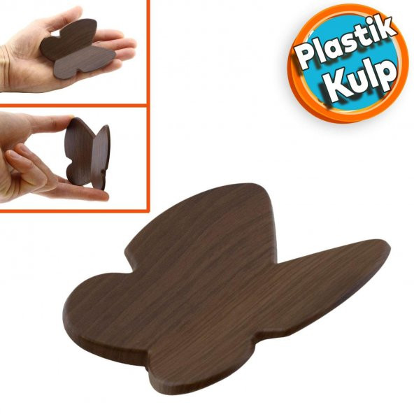 Mobilya Çekmece Dolap Kapak Kulpu KulbuÇocuk Bebek Genç Odası Plastik Koyu Ceviz Kulp 32 mm