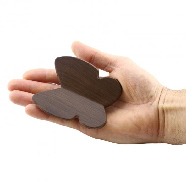 Mobilya Çekmece Dolap Kapak Kulpu KulbuÇocuk Bebek Genç Odası Plastik Koyu Ceviz Kulp 32 mm - Resim 4