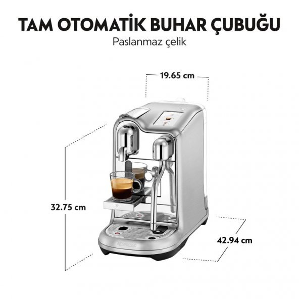 Nespresso Creatista PRO Profesyonel Paslanmaz Çelik Led Dokunmatik Ekran Otomatik Multi-Fonksiyon Kahve Makinesi - 4