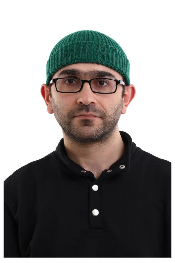 Orlon Katlamalı Takke - Yeşil