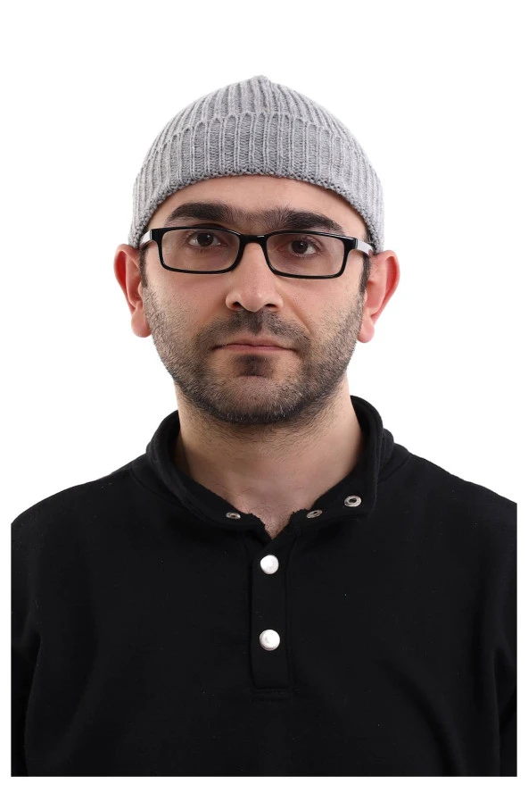 Orlon Katlamalı Takke - Gri