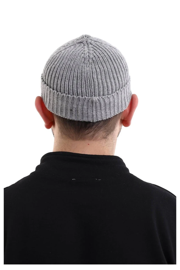 Orlon Katlamalı Takke - Gri - Resim 6