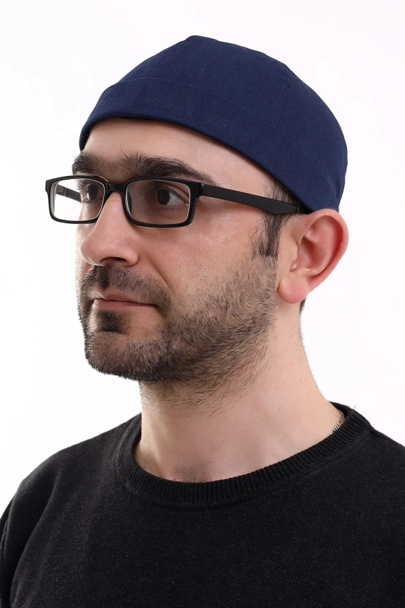 Ayarlanabilir Cırt Cırtlı Erkek Bere Takke - Lacivert ürün görseli