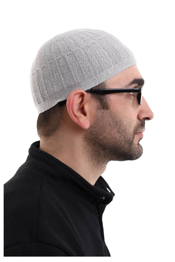 Bambu Namaz Takkesi - Gri - 4