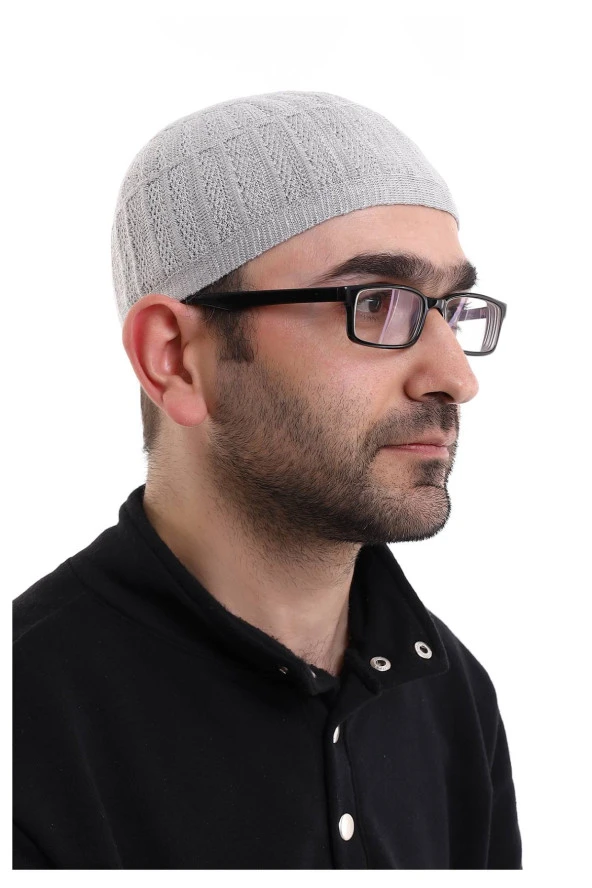 Bambu Namaz Takkesi - Gri - 2