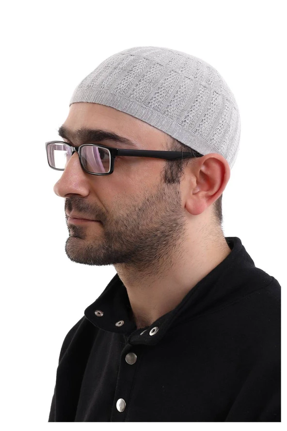 Bambu Namaz Takkesi - Gri - 3
