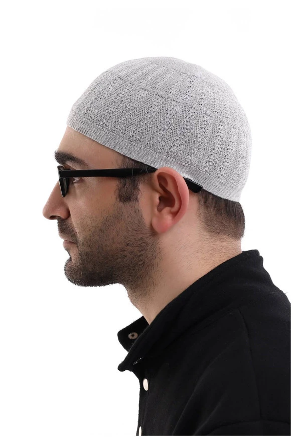 Bambu Namaz Takkesi - Gri - 5