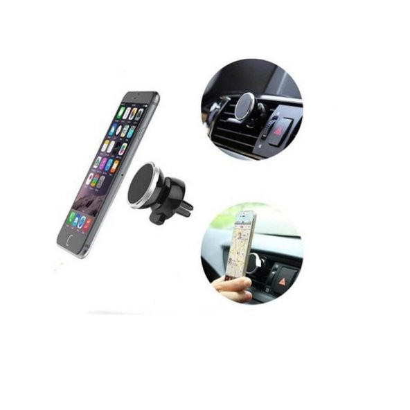 Araç Içi Telefon Tutucu Havalandırma Manyetik Mıknatıs 360 Derece Hareketli - Gold - 5