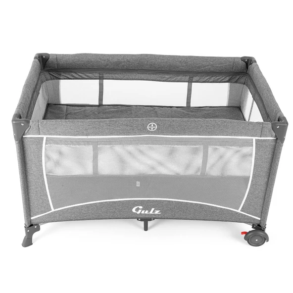 Gulz Raftel Oyun Parkı Bebek Beşik 70x120 Cm + YATAKLI Light Grey - Resim 8