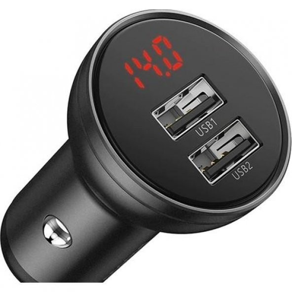 Baseus 24W Çift USB Girişli Araç Çakmaklık Şarjı Araç Şarjı Ulta Hızlı Şarj