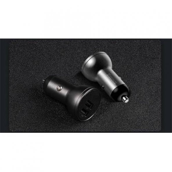 Baseus 24W 4.8A Çİft Usb Hızlı Araç Şarjı Araç Çakmaklık Şarjı Hızlı Şarj Başlık - 7