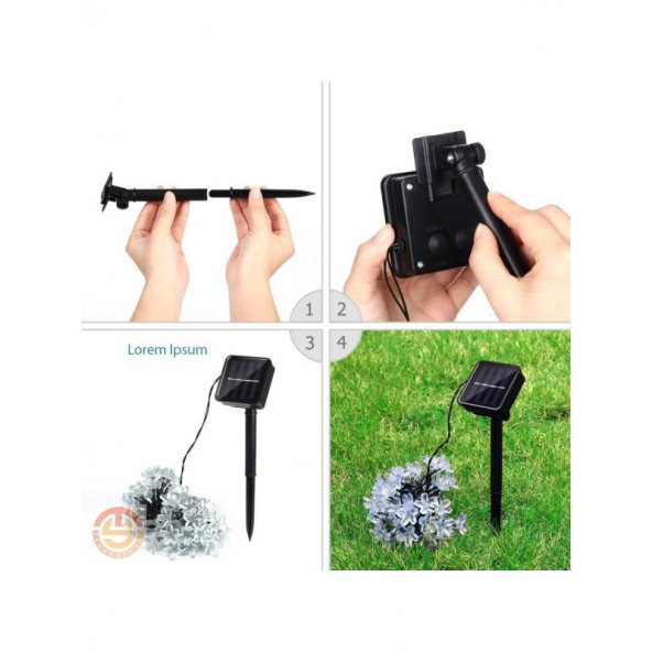 SOLAR 30 LEDLİ ÇİÇEKLİ RGB BAHÇE AYDINLATMA - 2