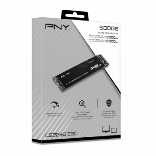 PNY CS2230 500 GB 3300/2500 NVMe PCIe M.2 SSD (M280CS2230-500-RB) - 3