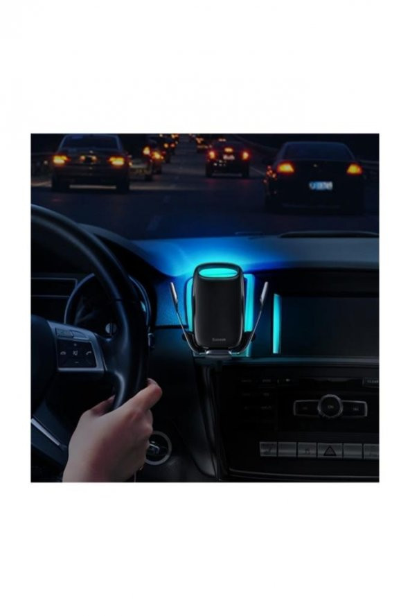 Aurora Electric Qc 3.0 Wireless Kablosuz Şarj Araç Tutucu Siyah 31823 - 4