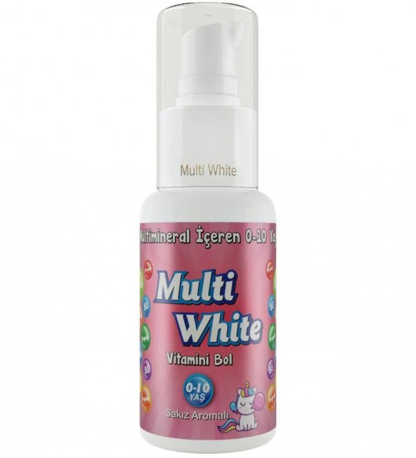 MULTI WHITE DIS MACUNU SAKIZ AROMALI 0-10 YAS 50ML