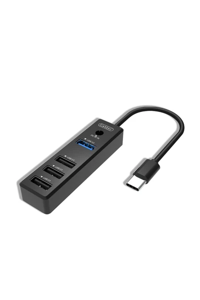Fuchsia Çoklayıcı 4'ü 1 arada USB-C Hub USB3.0 ve USB 2.0 ürün görseli 1