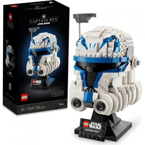 LEGO® Star Wars™ Helmet Yüzbaşı Rex™ Kaskı 75349 - Yetişkinler için Koleksiyonluk Sergileme Modeli Yapım Seti (854 Parça) - 1