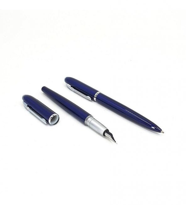 VIP Kalem Seti Dolma ve Tükenmez Kalem Lacivert 0324 - 4