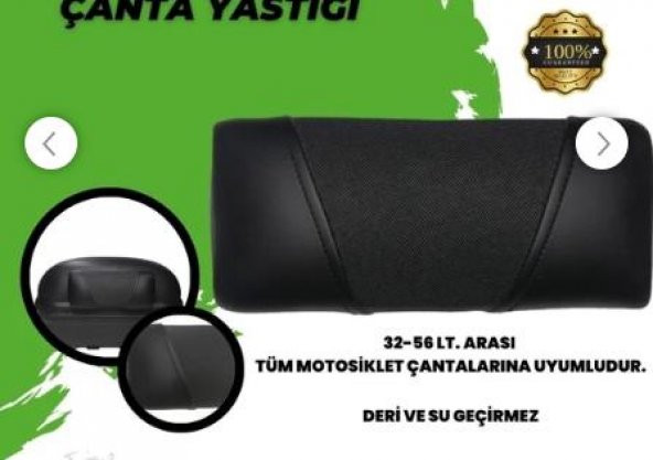 bike sky Motosiklet Çanta Sırt Dayama Siyah Deri (Universal) Ultra Konfor