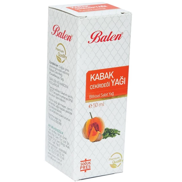 Balen Kabak Çekirdeği Yağı 50 ML Doğal Saf Distilasyon %100