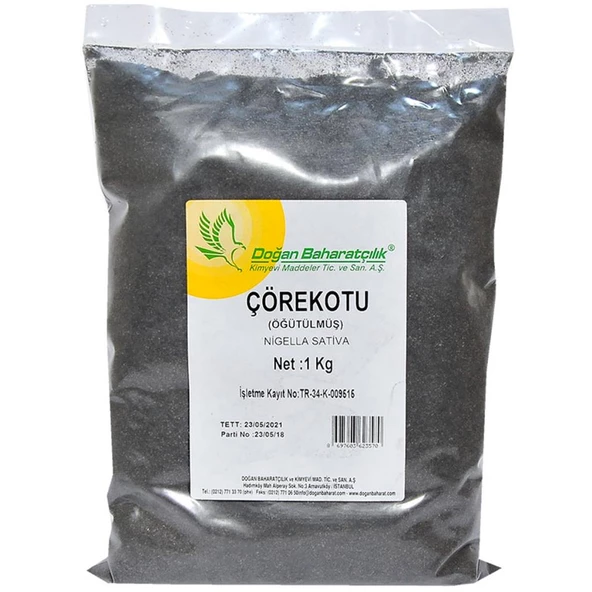 Doğan Baharatçılık Çörekotu Öğütülmüş 1 Kg Kiloluk Çörek Otu