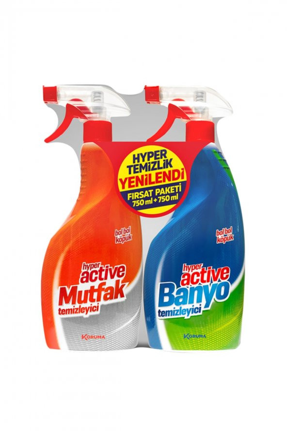 Hyper Active Mutfak 750Ml+ Banyo 750Ml Sprey