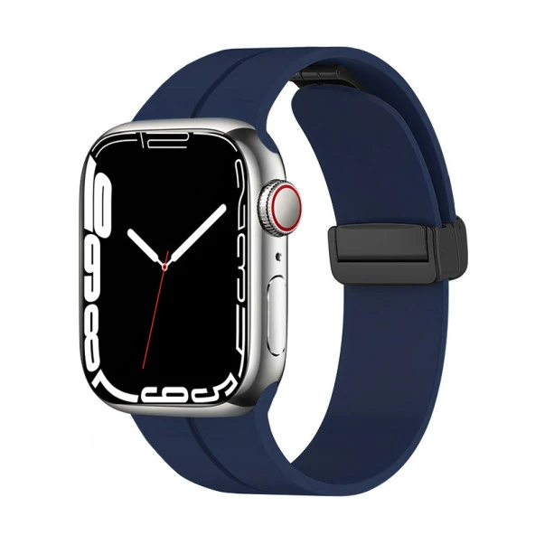 Apple Watch 44mm Zore KRD-84 Silikon Kordon Saat Değildir  Lacivert