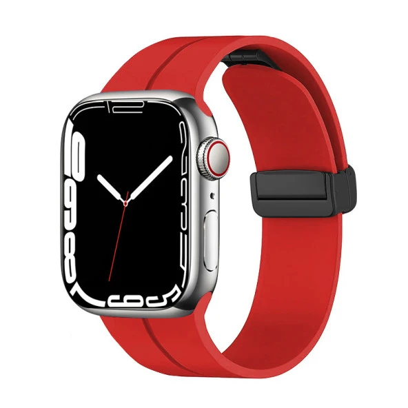 Apple Watch 44mm Zore KRD-84 Silikon Kordon Saat Değildir  Kırmızı