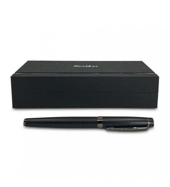 Scrikss Mat Siyah Özel Kutulu Dolma Kalem HK2221 - 4