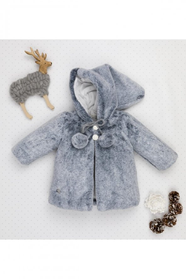 Kız Bebek Peluş Mont