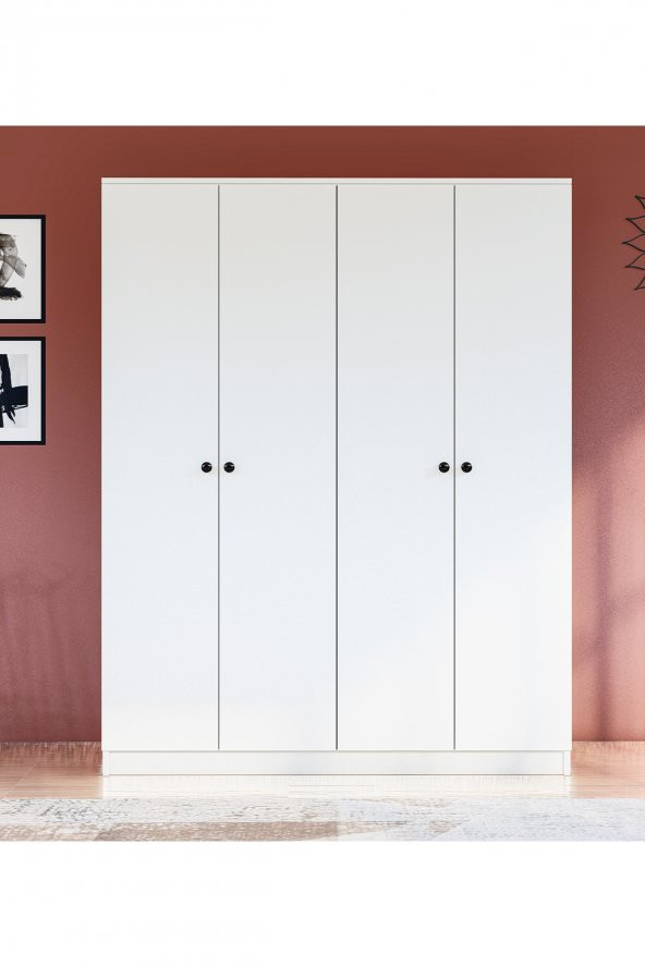 Metalia 4 Kapılı Düğme Kulplu Gardrop - 2