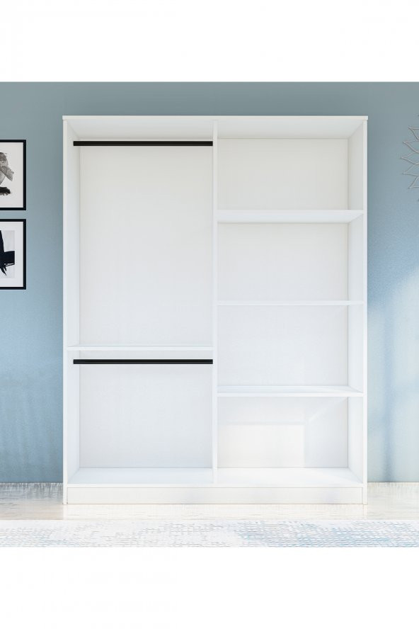 Metalia Gm 053 Hayal 4 Kapılı Aynalı Düğme Kulplu Gardırop - 3