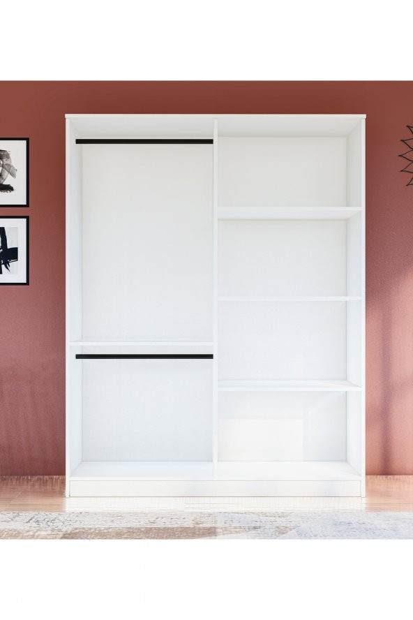 Metalia 4 Kapılı Düğme Kulplu Gardrop - 3