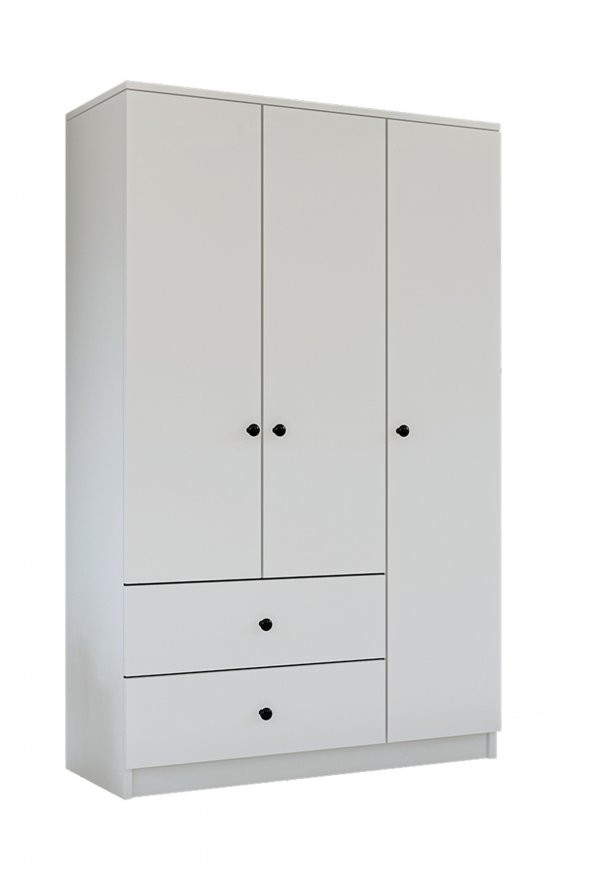 Metalia Gm 854 Home 3 Kapılı 2 Çekmeceli Düğme Kulplu Gardırop - 5